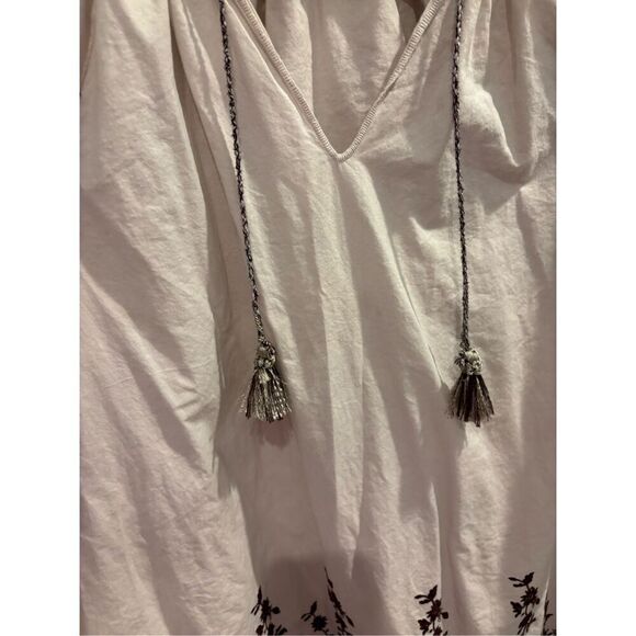 Ulla Johnson Roza Floral Embroidered Tassel Cotton Boho Dress Size 0 - Picture 5 of 8